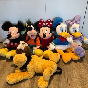Disney Mickey & Minnie Mouse Stuffy Set (18inch size): 6 stuffies